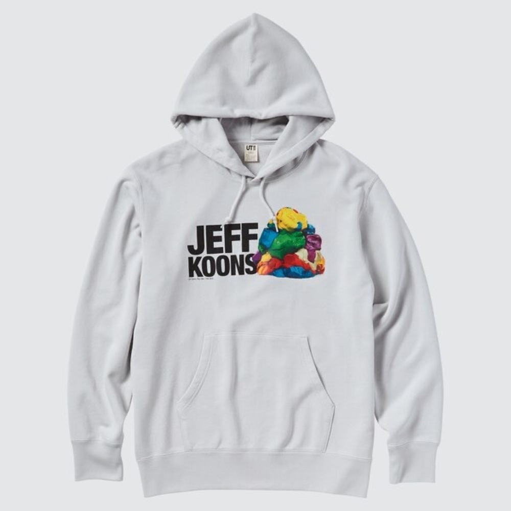 Uniqlo Jeff Koons Sweat Long-Sleeve Pullover Hoodie Sweater Gray Size XS NEW
